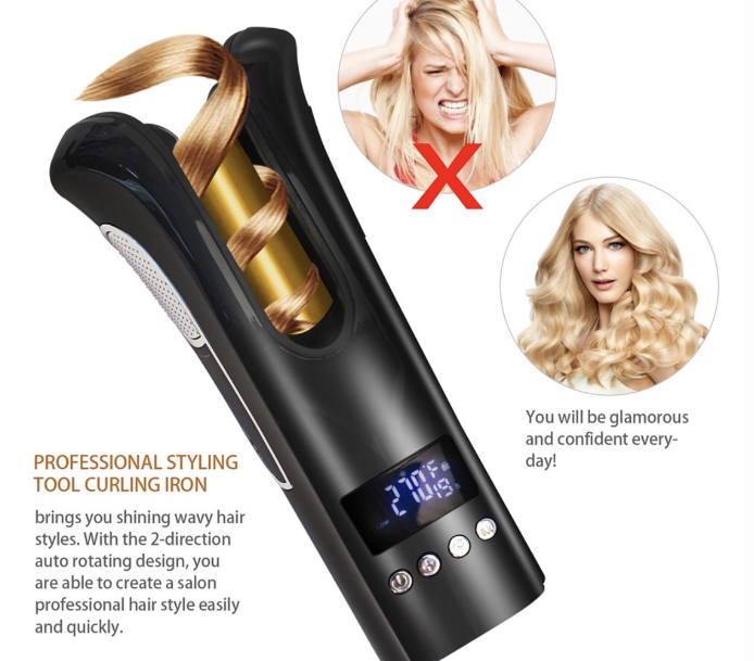 LCD Automatic Curling Iron – Easy Curling Tool for Women