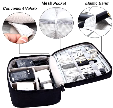 Electronics Organizer Bag – Waterproof Travel Cable Storage Case