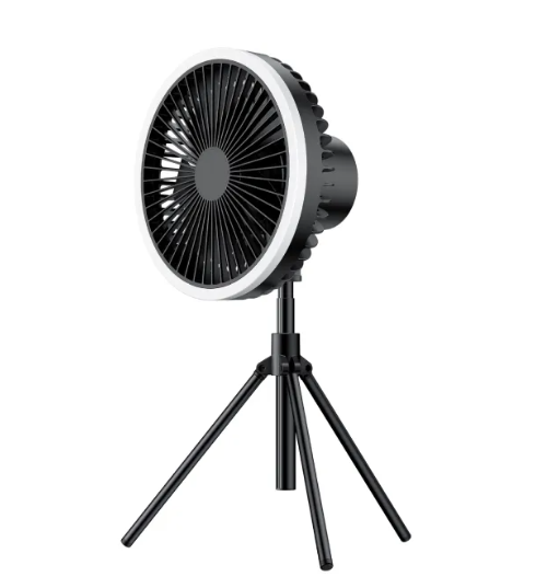 Dual-Purpose Hanging Camping Fan with Lamp & Tripod