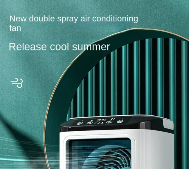 Portable USB Air Cooler Fan - Dual Spray Electric Air Conditioner