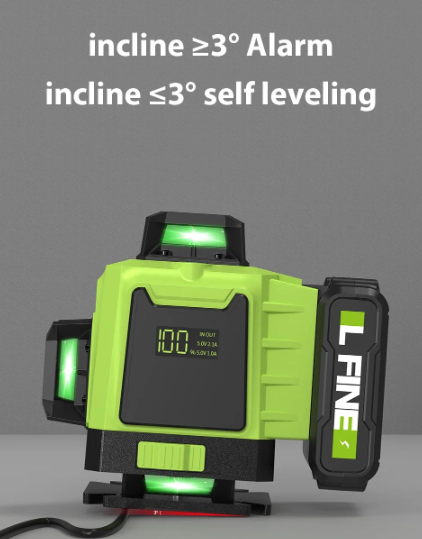 3D/4D Laser Level 360° Self-Leveling with Remote, 12/16 Lines