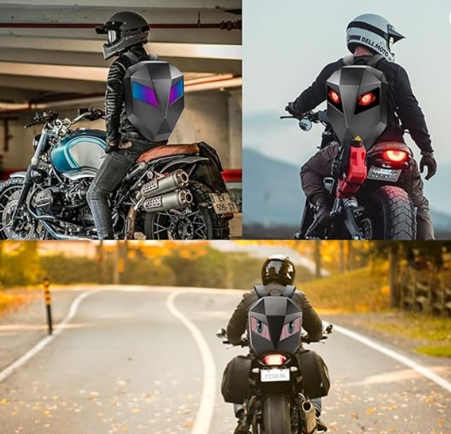 Led Motorcycle Backpack with Bluetooth