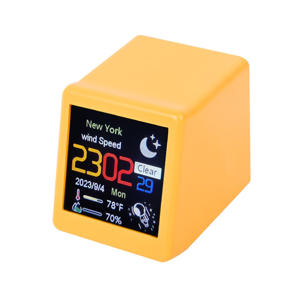 Digital Table Clock with Weather Display - Small TV Design