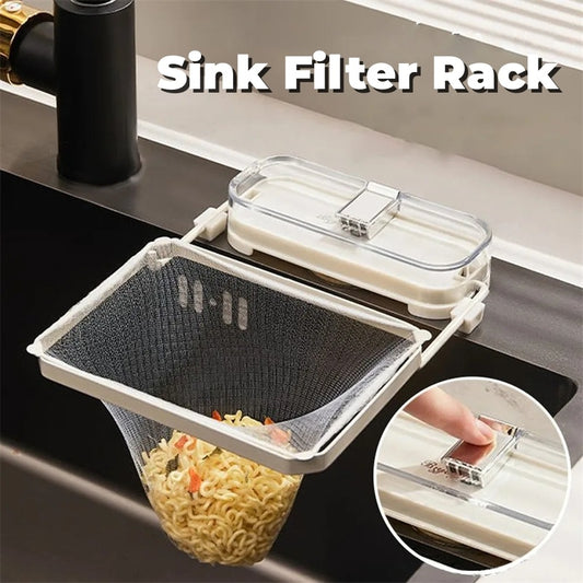 Kitchen Sink Filter Rack with Suction Cup