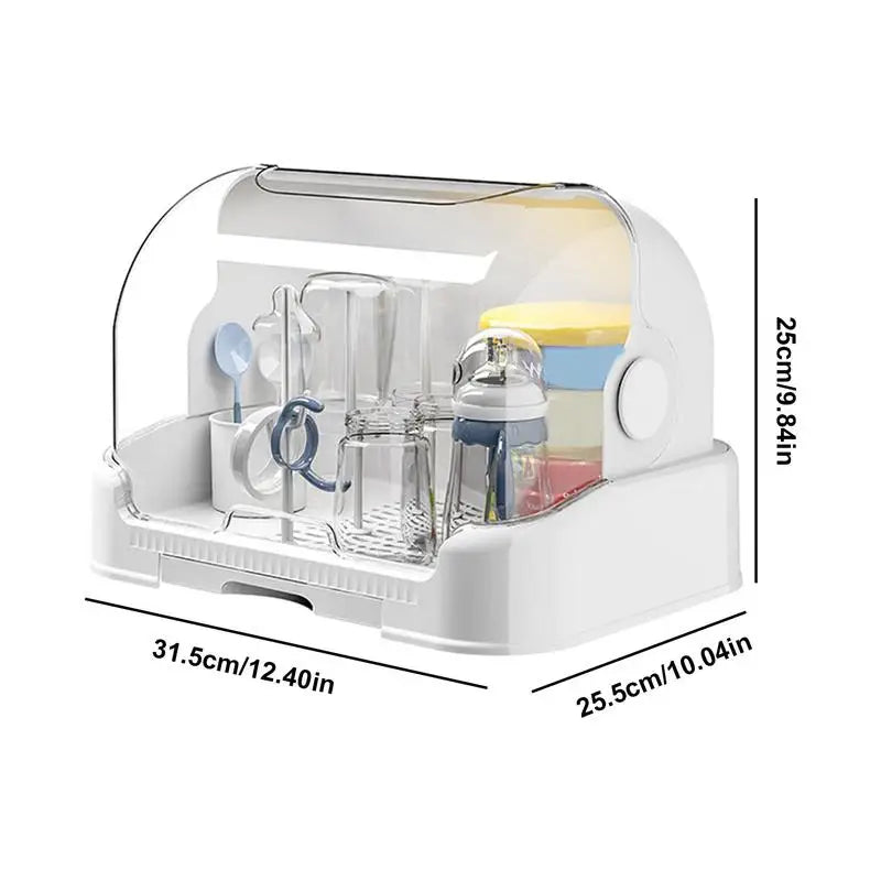 Babies Bottle Countertop Drying Rack Bottle Drying Rack with Removable Drip Tray Durable Countertop Rack for Toddler Bottles And