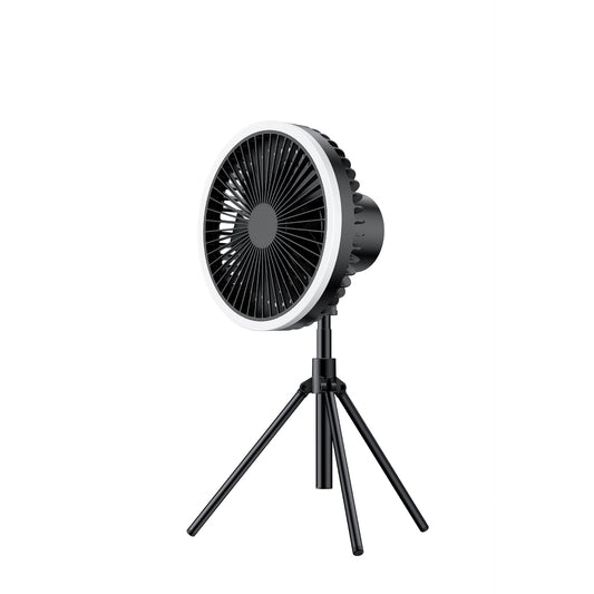 Dual-Purpose Hanging Camping Fan with Lamp & Tripod